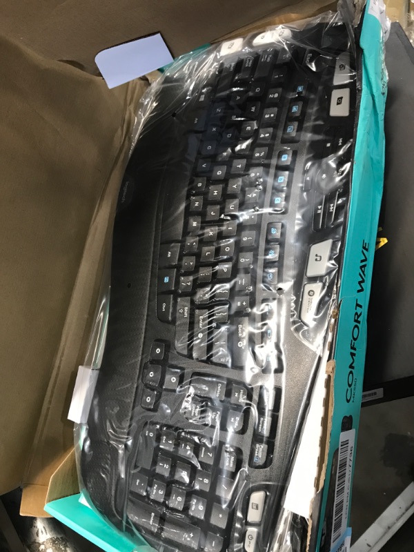 Photo 2 of Logitech MK550 Wireless Wave K350 Keyboard and Mouse Combo — Includes Keyboard and Mouse, Long Battery Life, Ergonomic Wave Design with Wireless Mouse (with Mouse)