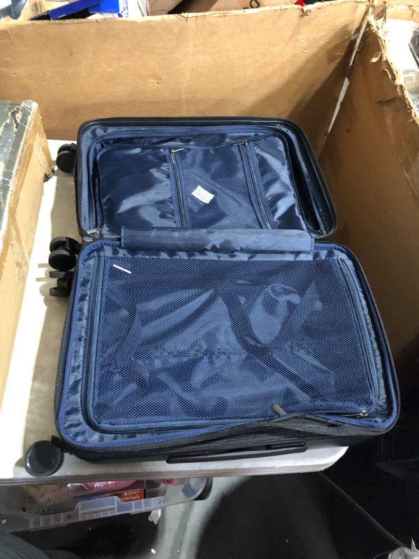 Photo 4 of ***DAMAGED - NO PACKAGING - SEE PICTURES***
LUGGEX Carry on Luggage with Pocket Compartment - PC Hard Shell 20-Inch-Expandable