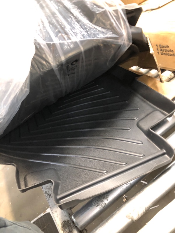 Photo 3 of OEDRO Floor Mats Compatible for 2015-2023 Ford F-150 SuperCrew Cab, Unique Black TPE All-Weather Guard, Includes 1st & 2nd Front Row and Rear Floor Liner Full Set