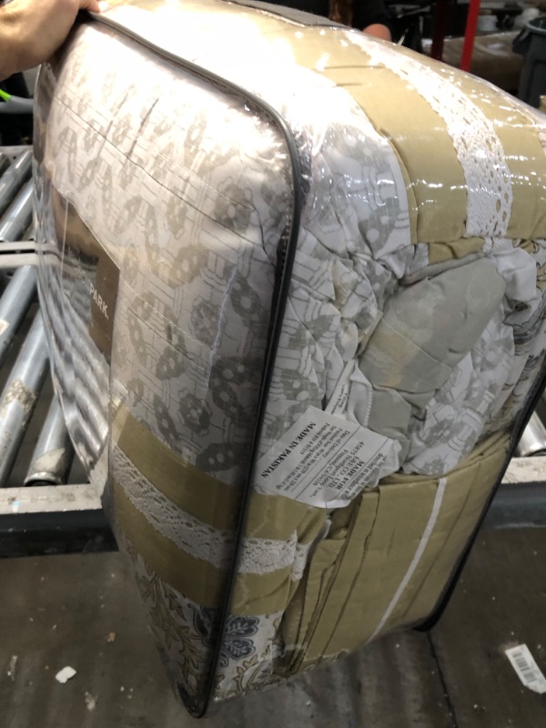 Photo 1 of Madison Park Dawn 100% Cotton Shabby Chic Comforter Set-Modern Cottage Design All Season Down Alternative Bedding, Matching Shams, Bedskirt, Decorative Pillows, Queen(90"x90"),, Yellow 9 Piece Yellow 9 Piece Queen(90"x90") Comforter Set