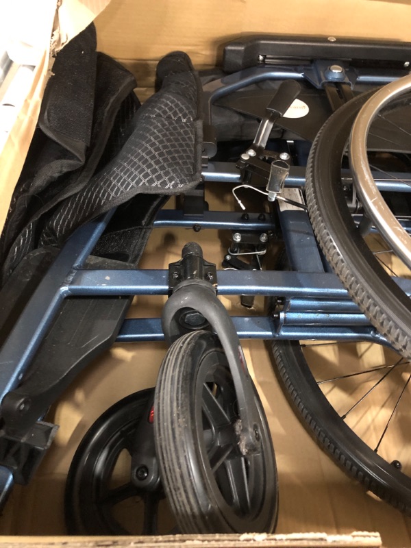 Photo 3 of ***MAJOR DAMAGE - NOT FUNCTIONAL - FOR PARTS ONLY - NONREFUNDABLE***
Medwarm Aluminum Lightweight Wheelchairs with Handbrakes, Wheelchairs for Adults, Weights Only 30 lbs