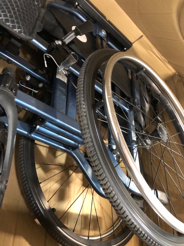 Photo 1 of ***MAJOR DAMAGE - NOT FUNCTIONAL - FOR PARTS ONLY - NONREFUNDABLE***
Medwarm Aluminum Lightweight Wheelchairs with Handbrakes, Wheelchairs for Adults, Weights Only 30 lbs