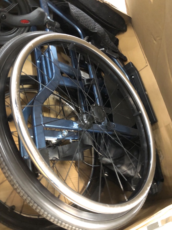 Photo 2 of ***MAJOR DAMAGE - NOT FUNCTIONAL - FOR PARTS ONLY - NONREFUNDABLE***
Medwarm Aluminum Lightweight Wheelchairs with Handbrakes, Wheelchairs for Adults, Weights Only 30 lbs