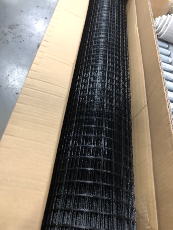 Photo 2 of 48'' x 50' 1inch Hardware Cloth 16 Gauge Black Vinyl Coated Welded Fence Mesh for Home and Garden Fence and Home Improvement Project 48inch×50ft