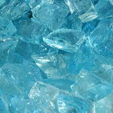 Photo 1 of 1/2 in. to 3/4 in. 10 lbs. Blue Teal Lagoon Crushed Fire Glass for Indoor and Outdoor Fire Pits or Fireplaces
