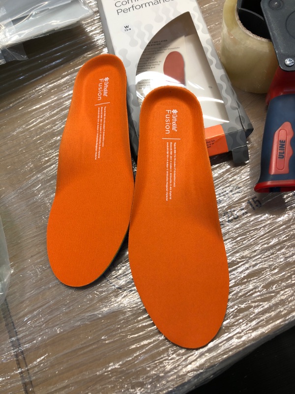 Photo 2 of (ORANGE) Ortholite O-Therm Thermal Barrier Shoe Sole Trim-to-Fit Insert-Designed for Athletes on Snow or on Turf who Want to Block Out Cold or Heat Red W: 6-7