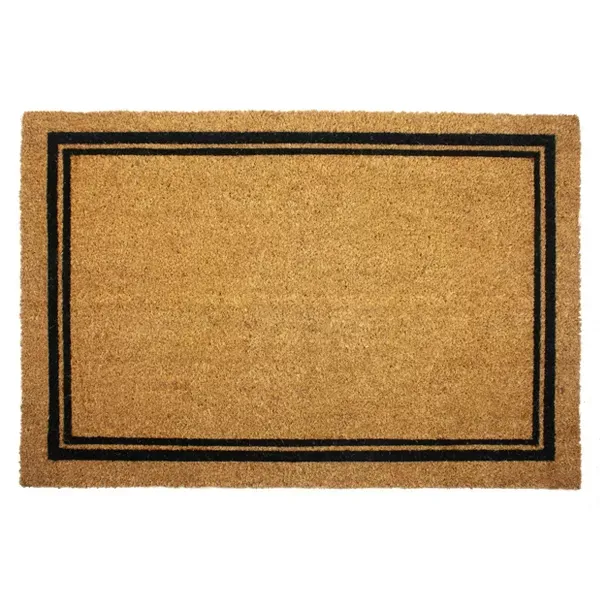 Photo 1 of 2x4 - Entrance Indoor/Outdoor Coir Doormat with Border Natural/Black - Entryways
