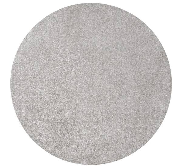 Photo 1 of ***USED***Haze Solid Low-Pile Light Gray 6 ft. Round Area Rug
