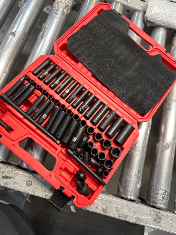 Photo 1 of Mayouko 55PCS 1/4 Inch Drive Master Impact Socket Set, Metric/SAE, Deep/Shallow, 6 Point, CR-V, 5/32 Inch - 9/16 Inch, 4mm - 15mm, With Extensions,Adapters,Universal Joint 55PCS With Accessory