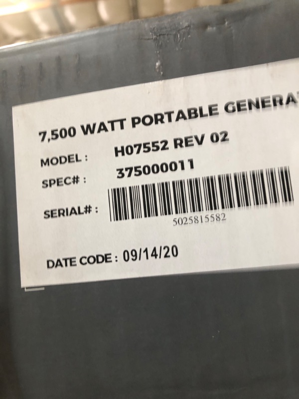 Photo 4 of Firman R-H07552 9,400 W / 7,500 W Hybrid Dual Fuel Generator