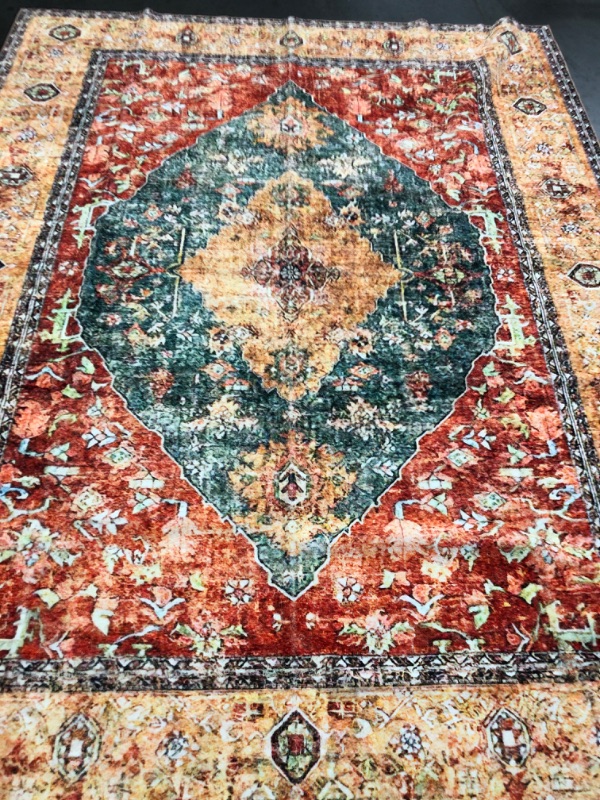 Photo 2 of * see all images * 
Anilour 8x10 Washable Area Rug - Ultra Thin Vintage Living Room Carpet, Area Rugs 