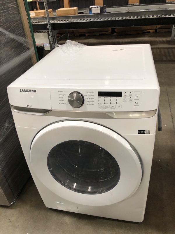 Photo 2 of Samsung 4.5-cu ft High Efficiency Stackable Front-Load Washer (White) ENERGY STAR
