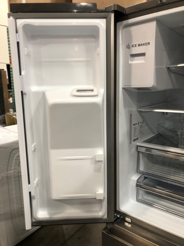Photo 4 of Hisense 25.4-cu ft French Door Refrigerator with Dual Ice Maker (Fingerprint Resistant Stainless Steel) ENERGY STAR
