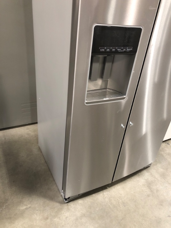 Photo 3 of Whirlpool 20.6-cu ft Counter-depth Side-by-Side Refrigerator with Ice Maker (Fingerprint Resistant Stainless Steel)
