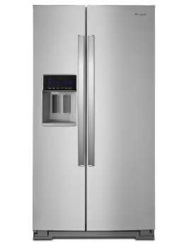 Photo 1 of Whirlpool 20.6-cu ft Counter-depth Side-by-Side Refrigerator with Ice Maker (Fingerprint Resistant Stainless Steel)
