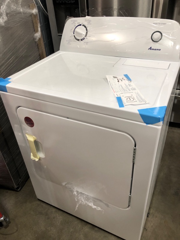 Photo 2 of Amana 6.5-cu ft Electric Dryer (White)
