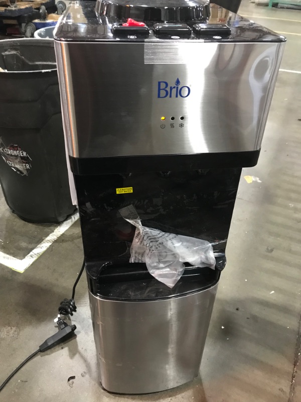 Photo 8 of ***NO JUG INCLUDED - MAJOR DAMAGE - NOT FUNCTIONAL - FOR PARTS ONLY - NONREFUNDABLE - SEE COMMENTS***
Brio Limited Edition Top Loading Water Cooler Dispenser - Hot & Cold Water, Child Safety Lock with Reusable Water Bottle Container Dispenser + Jug, 5 Gal