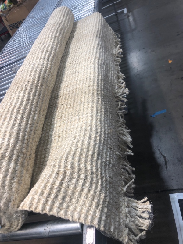 Photo 2 of ***USED***nuLOOM Daniela Farmhouse Chunky Jute Area Rug, 6' x 9', Off-white 6' x 9' Off-white