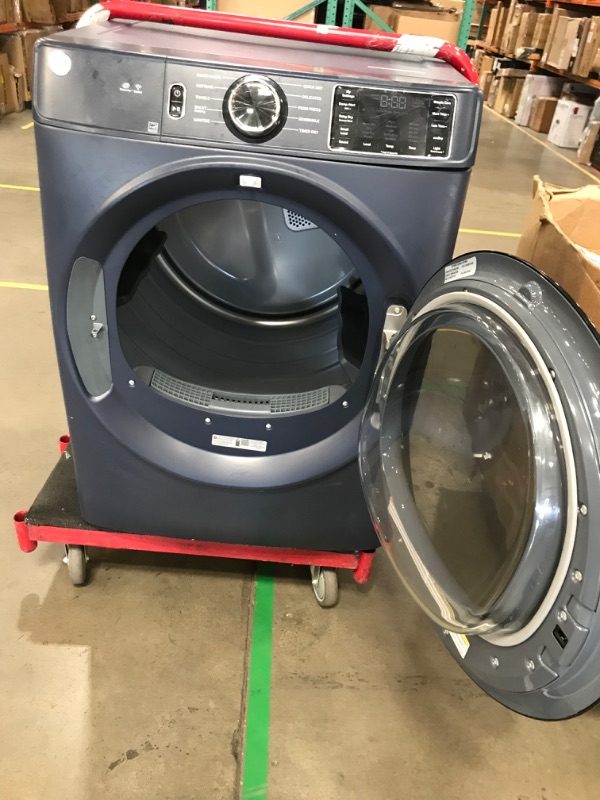 Photo 7 of not functional 
GE - 7.8 Cu. Ft. Smart Electric Dryer with Sanitize Cycle - Sapphire Blue
