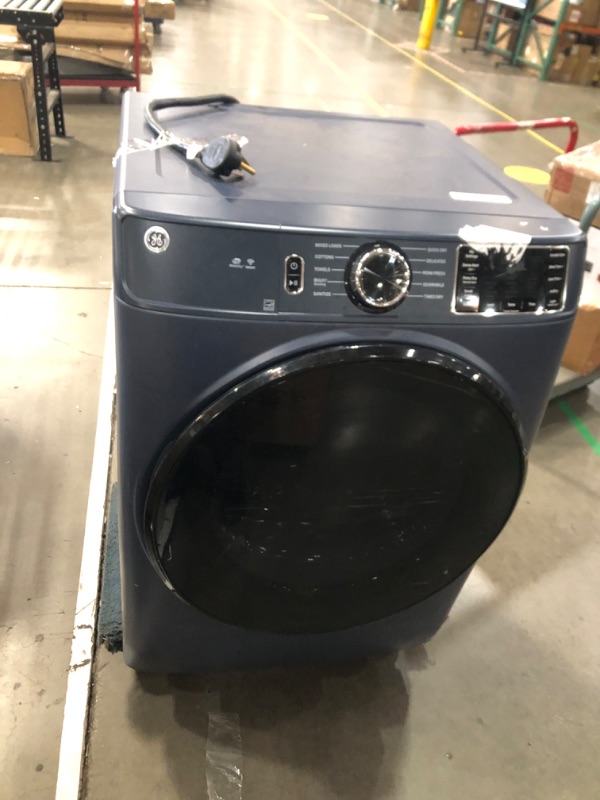 Photo 2 of not functional 
GE - 7.8 Cu. Ft. Smart Electric Dryer with Sanitize Cycle - Sapphire Blue
