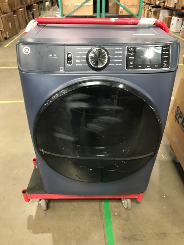 Photo 3 of not functional 
GE - 7.8 Cu. Ft. Smart Electric Dryer with Sanitize Cycle - Sapphire Blue
