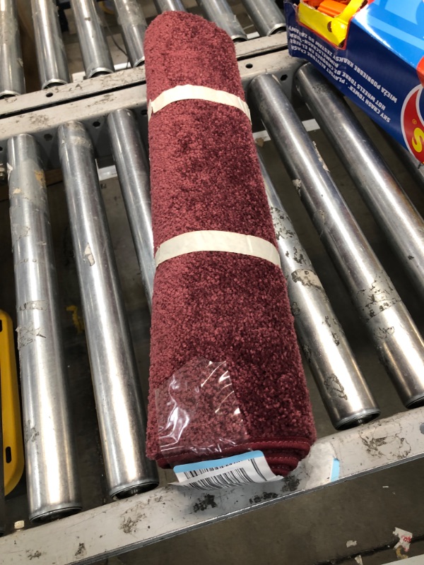 Photo 2 of ***DAMAGED READ NOTES***Ambiant Pet Friendly Solid Color Area Rugs Cranberry - 2' x 3' 2 ft x 3 ft Cranberry