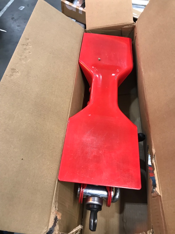 Photo 2 of BIG RED AT10152S4R Torin Portable Steel Scissor Jack with S04 Engineering PVC Saddles: 1.5 Ton (3,000 lb) Capacity, Red Red Scissor Jack1027059671
