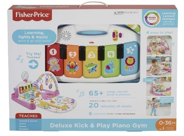 Photo 1 of (READ NOTES)
 Fisher-Price Deluxe Kick & Play Removable Piano Gym, Pink
