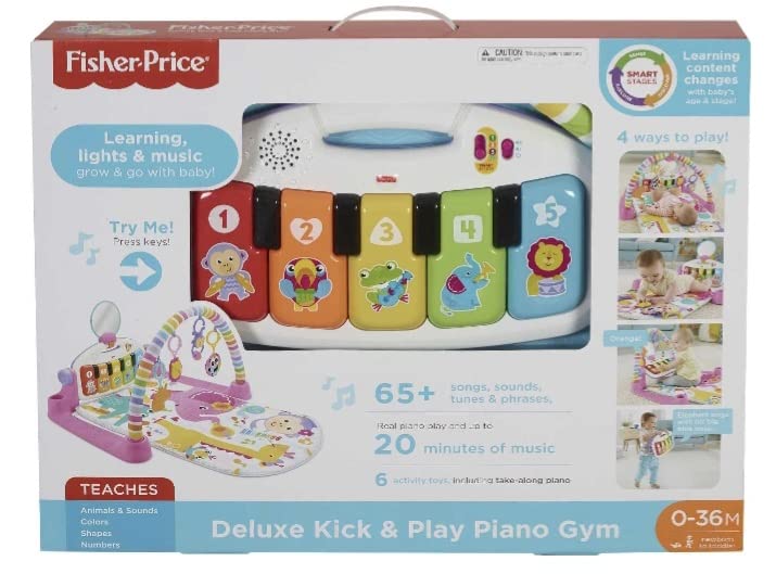 Photo 1 of (READ NOTES) Fisher-Price Deluxe Kick & Play Removable Piano Gym, Pink
