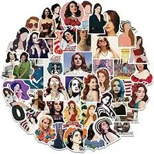 Photo 1 of 100PCS Lana Del Rey  Stickers Merch Aesthetic Waterproof Vinyl Stickers for Water Bottle, Scrapbook, Laptop, Water Bottles,Computer,Phone