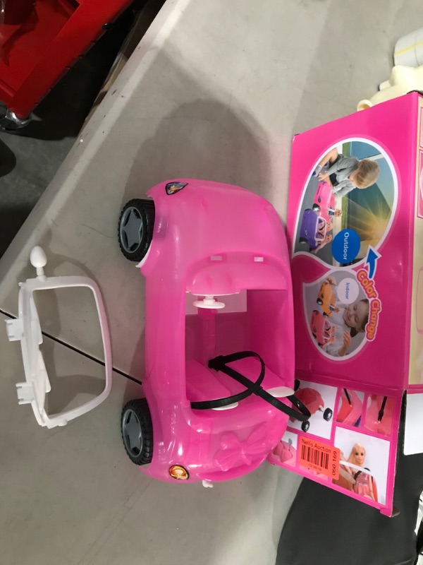 Photo 2 of ***MISSING DRIVER SIDE MIRROR***
Convertible Car for Dolls, Sunlight Changes Color Convertible Doll Vehicle with Working Seat Belts Pink Color Changing Purple Kids Toy Cars Ideal Gift for Girls Boys Increase Children's Fun Purple Sport Car