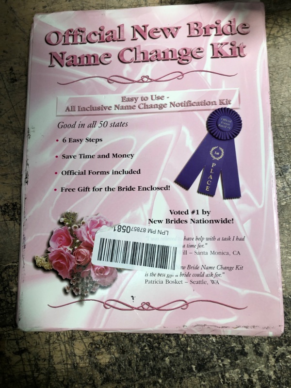 Photo 2 of Bride Name Change Kit