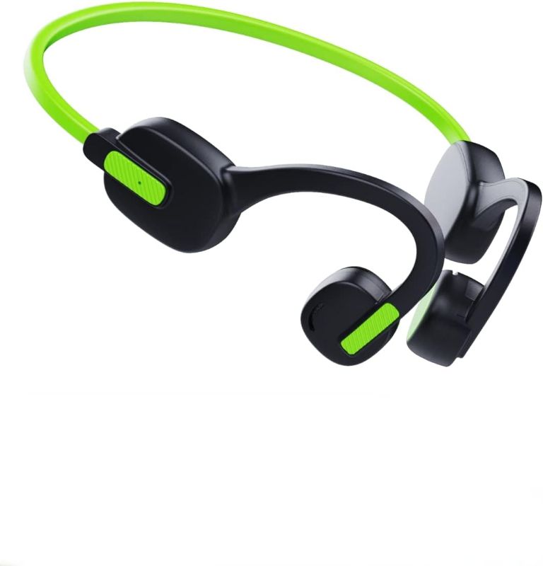 Photo 1 of GenXenon Open Ear Headphones with Mic, 85dB Safe Volume Limited Air Conduction Kids Headphones Wireless, Bluetooth On Ear Headsets for Girls and Boys with 8GB Memory 8 Hrs Playtime for Music(Green)