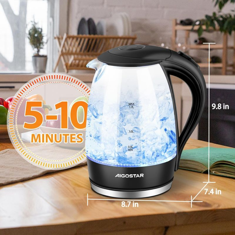 Photo 3 of (NON-REFUNDABLE) Aigostar Electric Kettle, 1.7 Liter Electric Tea Kettle with LED Illuminated | **READ FULL POST** 