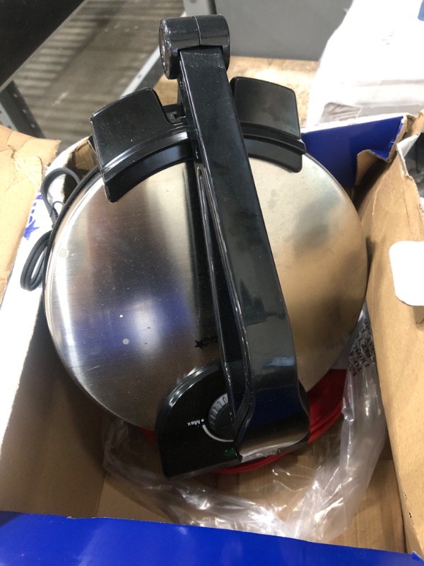 Photo 2 of 10inch Roti Maker by StarBlue with FREE Roti Warmer - The automatic Stainless Steel Non-Stick Electric machine to make Indian style Chapati, Tortilla, Roti AC 110V 50/60Hz 1200W SB-SW2093