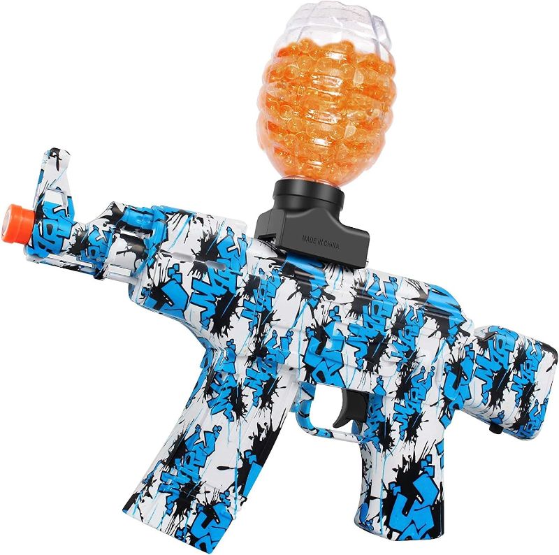 Photo 1 of Anstoy Gel Ball Blaster AEG AKM-47 Splat Gun for Orby Gun Automatic Outdoor Activities-Fighting Shooting Team Game,Ages 14+(Blue)