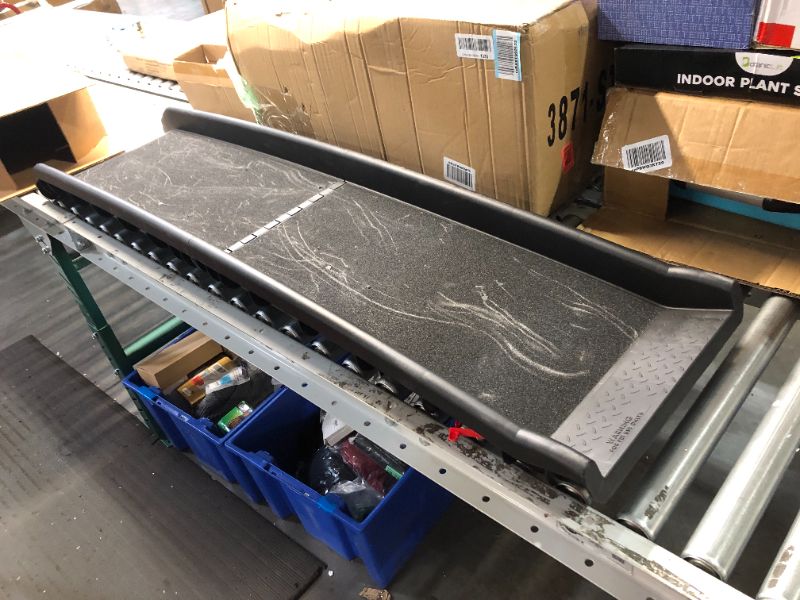 Photo 2 of ***USED - SCRATCHED AND DIRTY - SEE PICTURES***
PetSafe Happy Ride Folding Dog Ramp for Cars, Trucks, & SUVs - 62 Inch Portable Pet Ramp for Large Dogs with Siderails, Non-Slip - Weighs Only 10 lb, Supports up to 150 lb, Easy Storage, Folds in Half