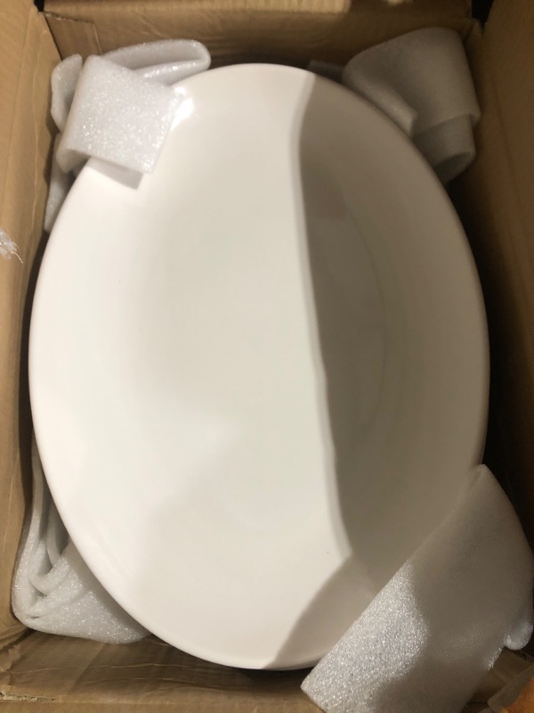 Photo 1 of Dandat 12 Pack Melamine Large Serving Platter Oval Serving Platters White Serving Plates Oval Serving Tray Melamine Serving Dish for Food Meat Steak Fish Appetizers Entertaining Party (16 Inch)