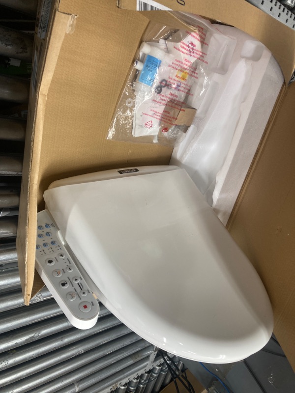 Photo 3 of 08C Electric Bidet Toilet Seat,Warm Water Cleansing,Warm Air Drying, Heated Seat,Adjustable Temperature Settings, Moving Nozzle Massage,White,Night Light, Elongated,Bidets for Existing Toilets.