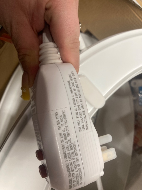 Photo 4 of **MISSING PART UNKNOWN, UNTESTED UNKNOWN IF FUNCTIONAL**  08C Electric Bidet Toilet Seat,Warm Water Cleansing,Warm Air Drying, Heated Seat,Adjustable Temperature Settings, Moving Nozzle Massage,White,Night Light, Elongated,Bidets for Existing Toilets.