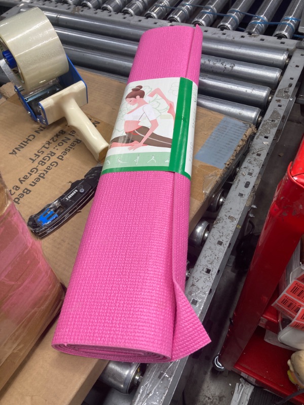 Photo 1 of  Yoga Mat Bulk 68 x 24 x 0.12 Inch Exercise Mats Non Slip Fitness Mats Workout Mats for Women Men Home Workout Gym Yoga Pink