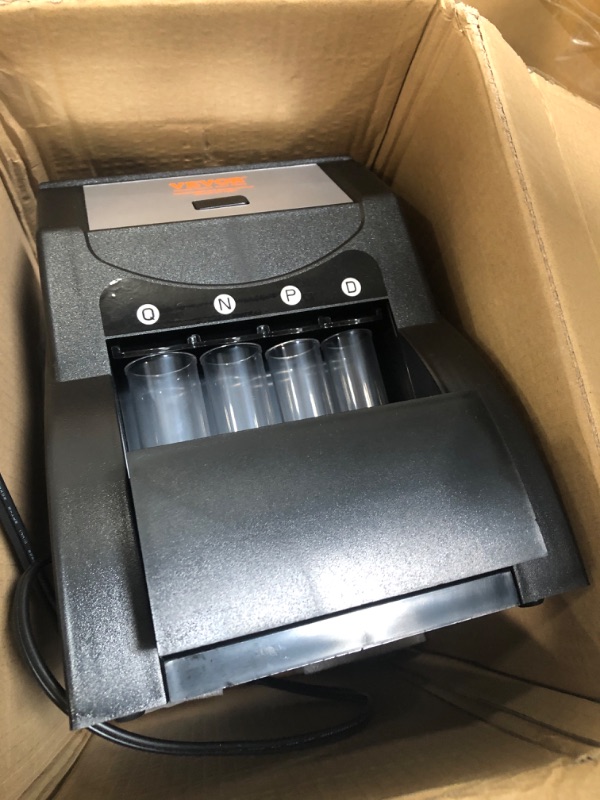 Photo 3 of USD Coin Sorter, Coin Sorter Machine for USD Coin 1? 5? 10? 25?, Sorts up to 230 Coins/min, Coin Sorter and Wrapper Machine Holds 200 Coins Included 4 Coin Tubes, Black