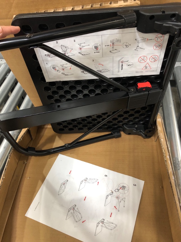 Photo 1 of Maarch Folding TV Tray Table, Wall-Mounted Folding Table, Adjustable TV Dinner Table, Foldable Tray Table for Eating and Laptops, Black