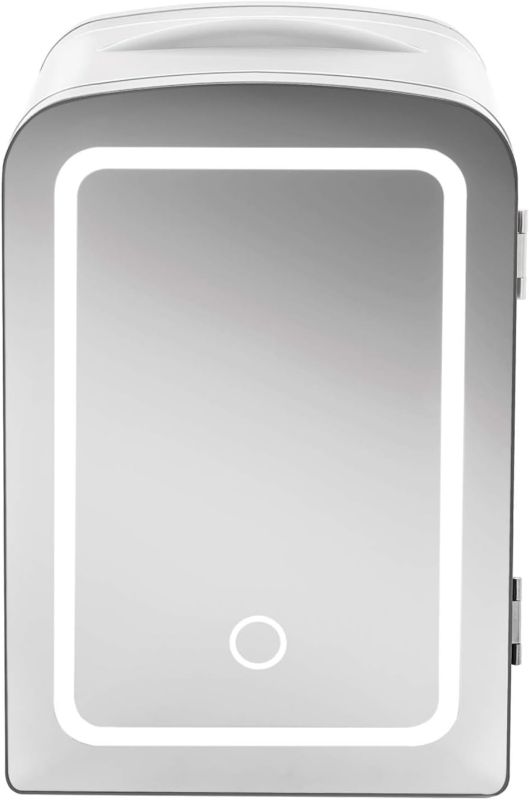 Photo 1 of ***USED - LIKELY MISSING PARTS - UNABLE TO VERIFY FUNCTIONALITY***
CHEFMAN 9.2 in. 0.47 cu. ft. White Mini Refrigerator with Mirror and LED Lighting Cool and Heat for Makeup