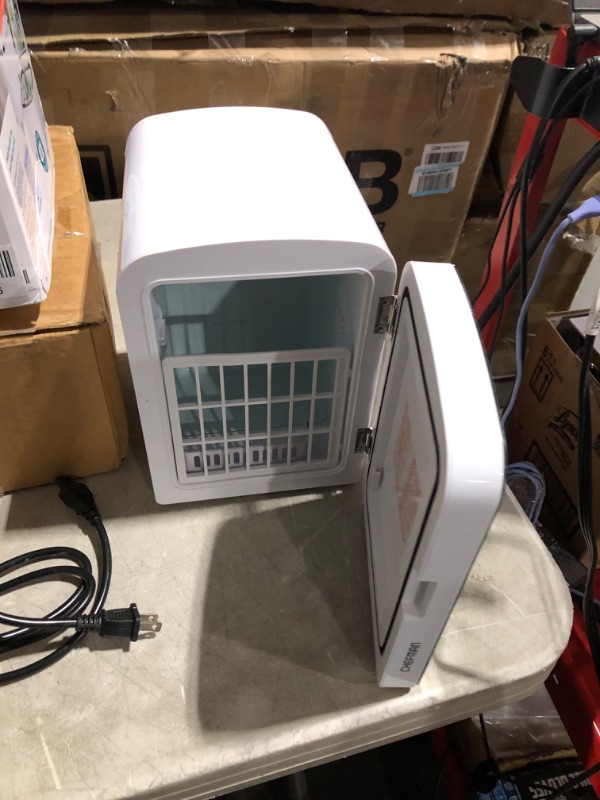 Photo 1 of ***USED - LIKELY MISSING PARTS - UNABLE TO VERIFY FUNCTIONALITY***
CHEFMAN 9.2 in. 0.47 cu. ft. White Mini Refrigerator with Mirror and LED Lighting Cool and Heat for Makeup