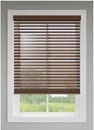 Photo 1 of ***Bundle of 5***  LEVOLOR Trim+Go 2-in Slat Width 31-in x 64-in Cordless Walnut Faux Wood Room Darkening Horizontal Blinds
**assorted sizes*