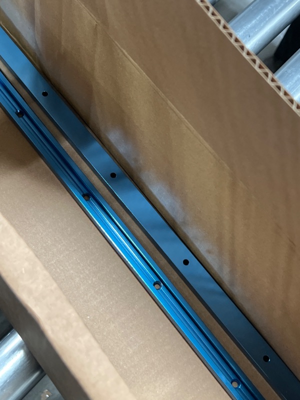 Photo 1 of POWERTEC 48"x2 Double-Cut Profile Universal T-Track with Predrilled Mounting Holes & T-Track Stop Kit, Incl. 2 Long Stops, 2 Short Stops, 2 InLine Stops