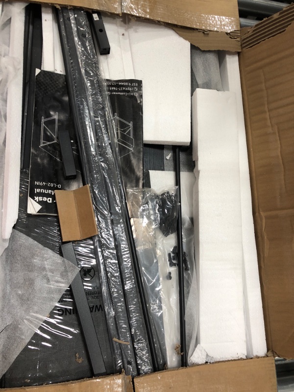 Photo 1 of VASAGLE L-Shaped Computer Desk, Corner Desk, 54-Inch Writing Study Workstation, Rustic Brown and Black ULWD72X? Rustic Brown + Black