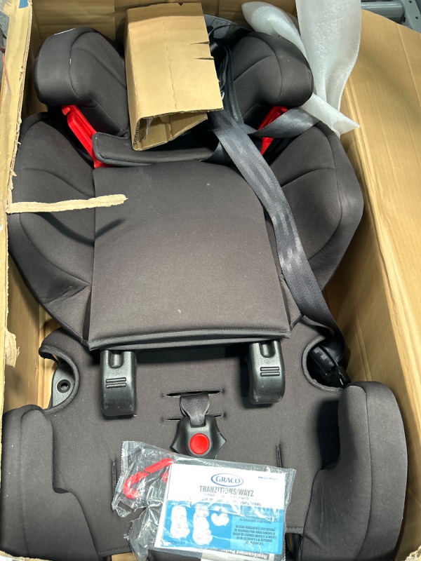 Photo 2 of Graco Tranzitions 3 in 1 Harness Booster Seat, Proof Tranzitions Black