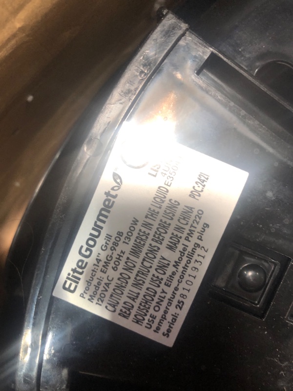 Photo 1 of 14" Nonstick Electric Indoor Grill With Glass Lid
